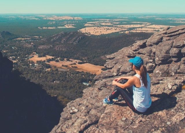 Getting some fresh air on a mountain top