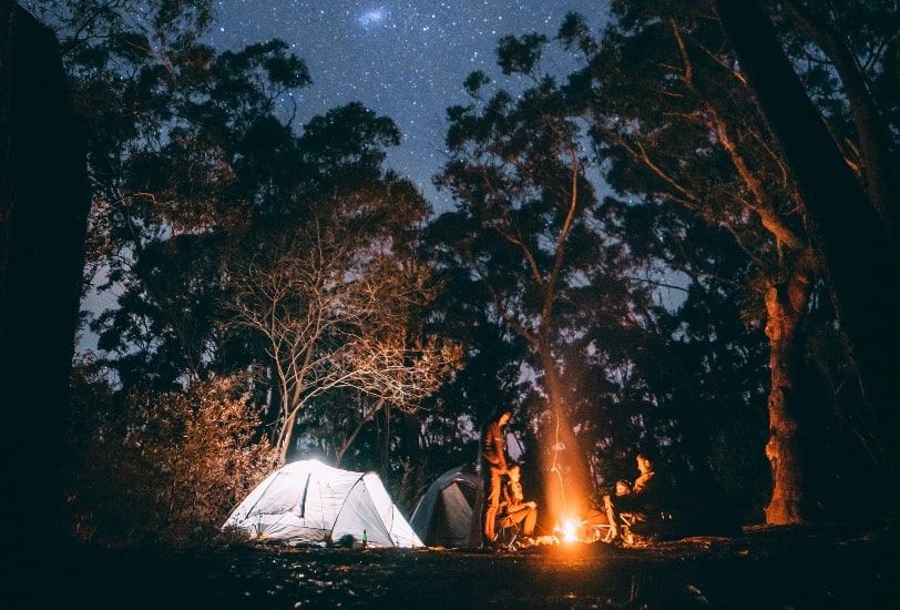 Campsite at night