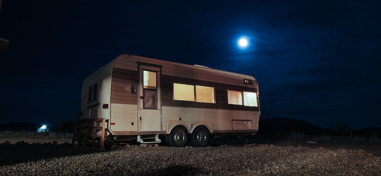 Caravan At Night With Moon