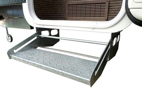 Coast Single Pull-Out Caravan Step - Galvanized Steel 530mm