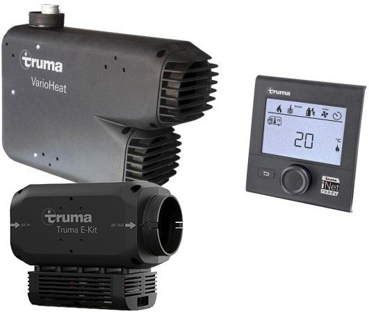 Truma Vario Eco Gas Heater with Black Cowl and E-Kit 1800W Bundle Truma Vario Eco Gas Heater with Black Cowl and E-Kit 1800W Bundle