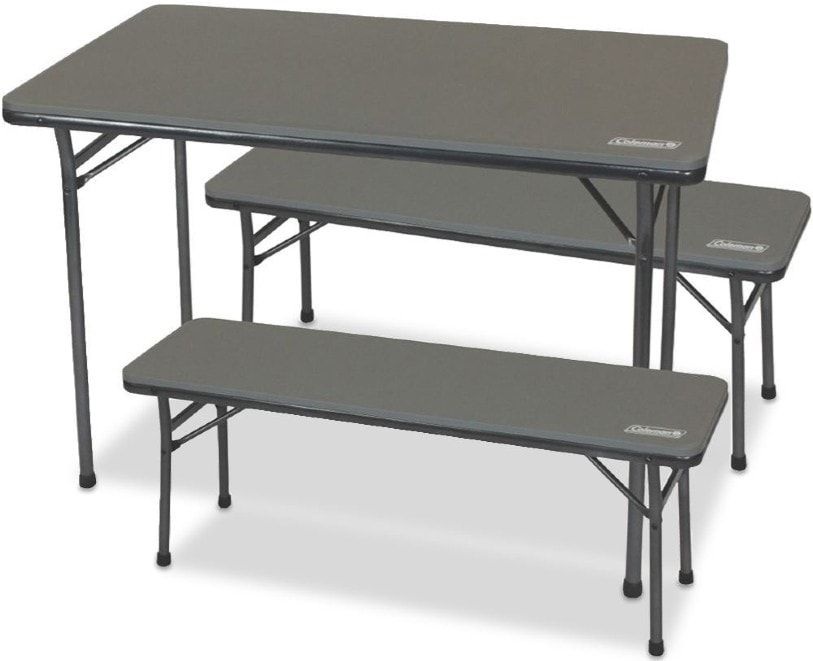 Coleman Pack-Away Table & Bench 3 Pce Set Coleman Pack-Away Table & Bench 3 Pce Set