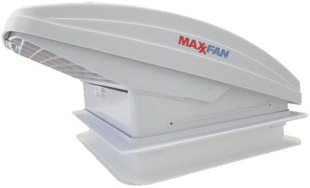 MaxxFan Deluxe with Rain Dome, Thermostat, Power Lift and Remote MaxxFan Deluxe with Rain Dome, Thermostat, Power Lift and Remote
