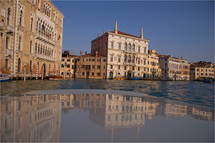 Puddle on the streets of Venice, taken with Nikon 24-120mm f/4G