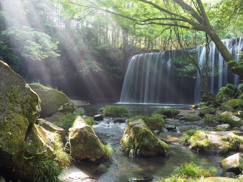 Waterfalls in the forest, taken with OM-D E-M10 Mark III