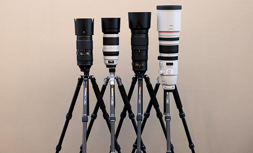a set of telephoto lens