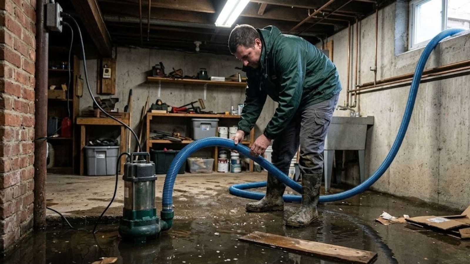 Water In Basement After Heavy Rain in Hatfield, PA