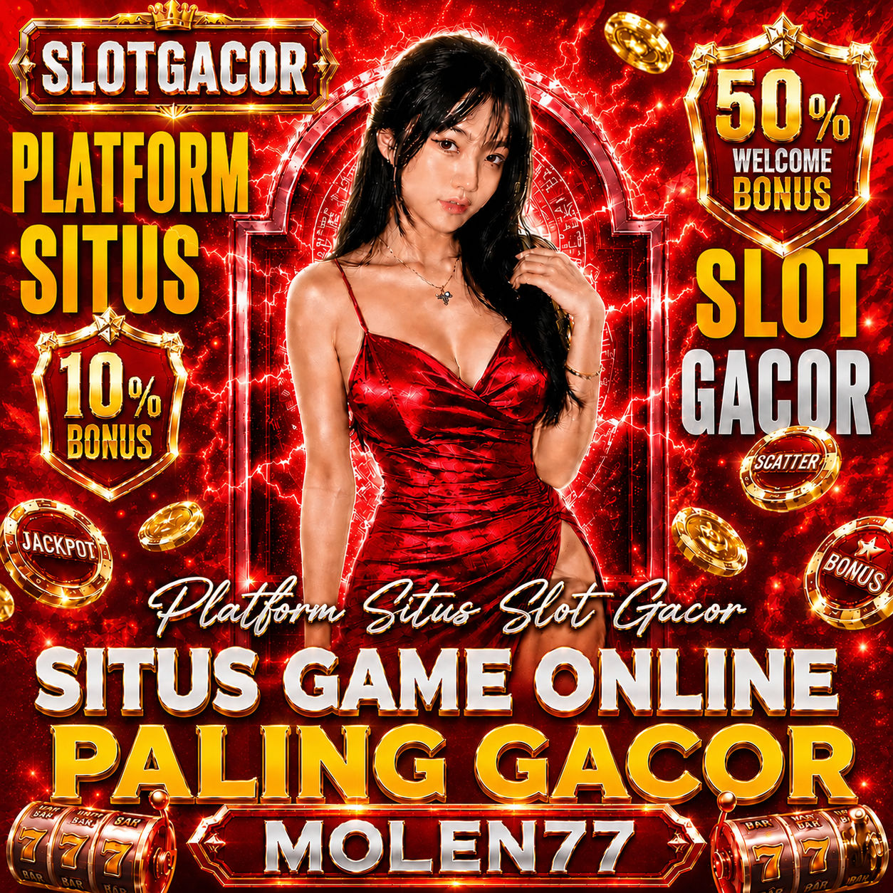 Thumbnail 1 of 3, Poster, MOLEN77: Akses Strategis Situs Game Online Tercepat Tanpa Vpn Terbaru Hari Ini designed and sold by MOLEN77.