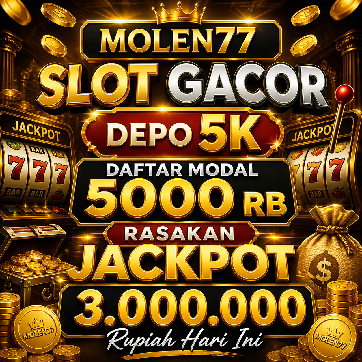 MOLEN77: Link Slot Depo 5K Situs PG Soft Gacor Deposit 5000 Via Qris