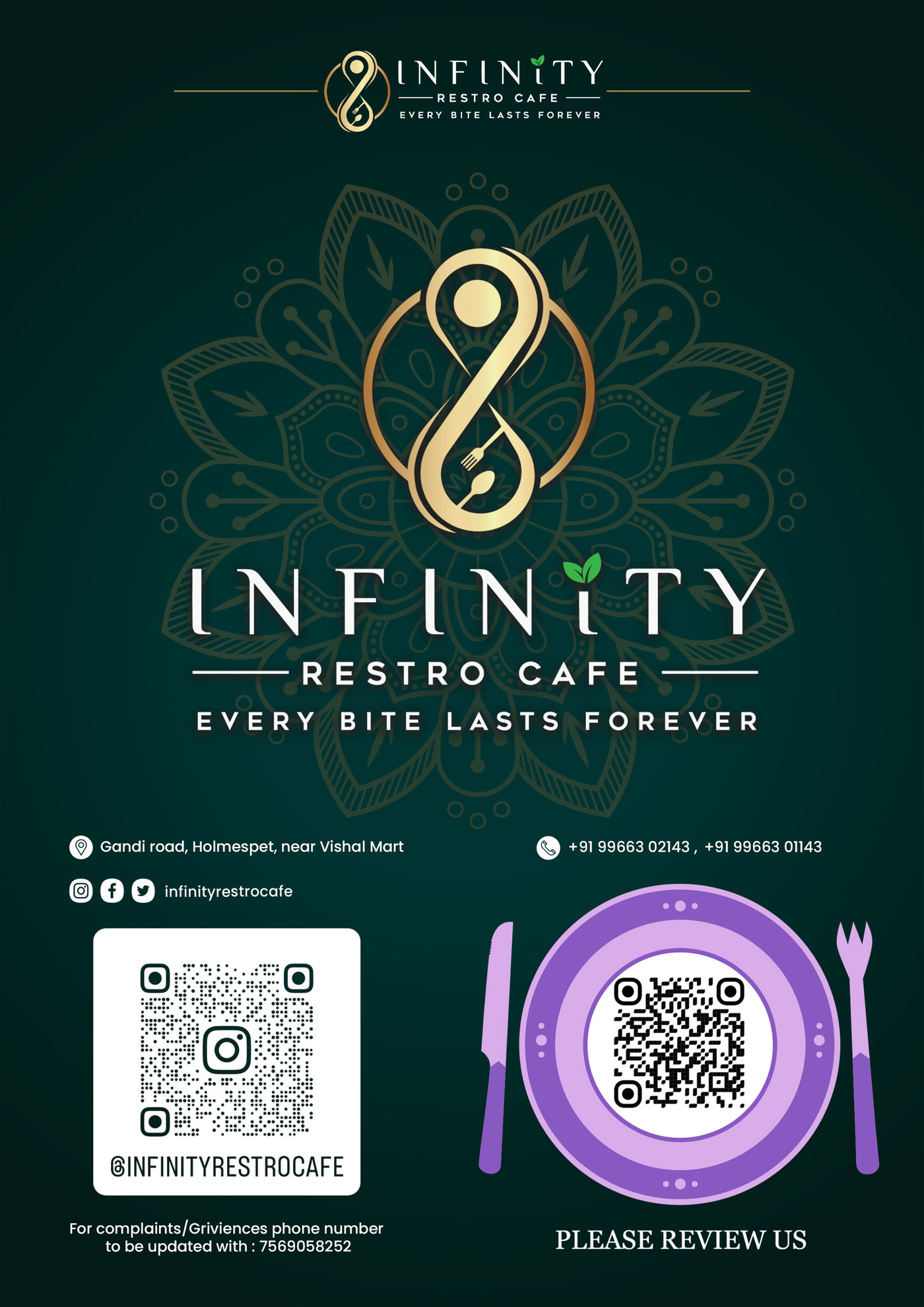 Menus design by Harish Kumar