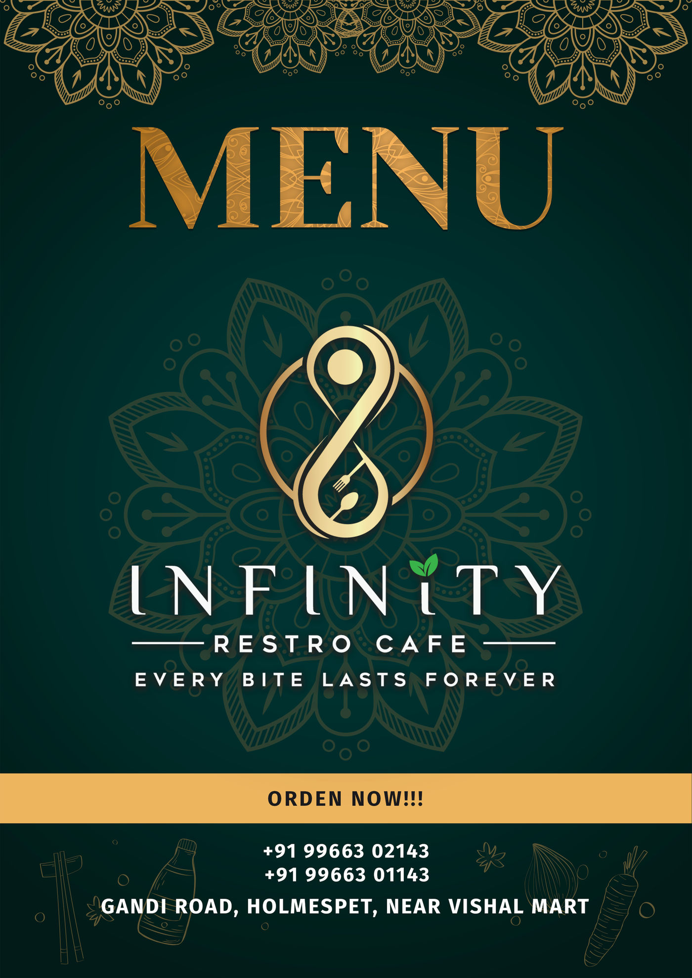 Menus design by Harish Kumar