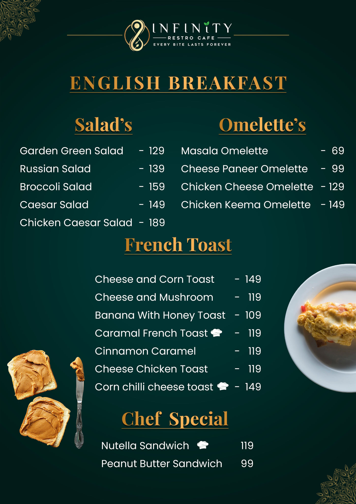 Menus design by Harish Kumar