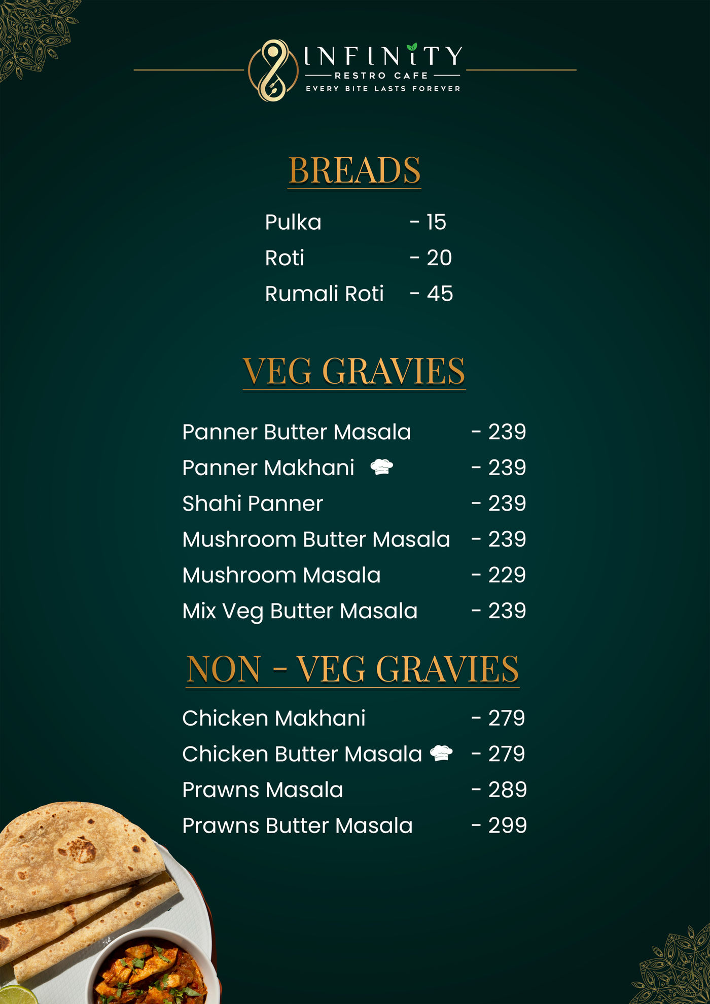 Menus design by Harish Kumar