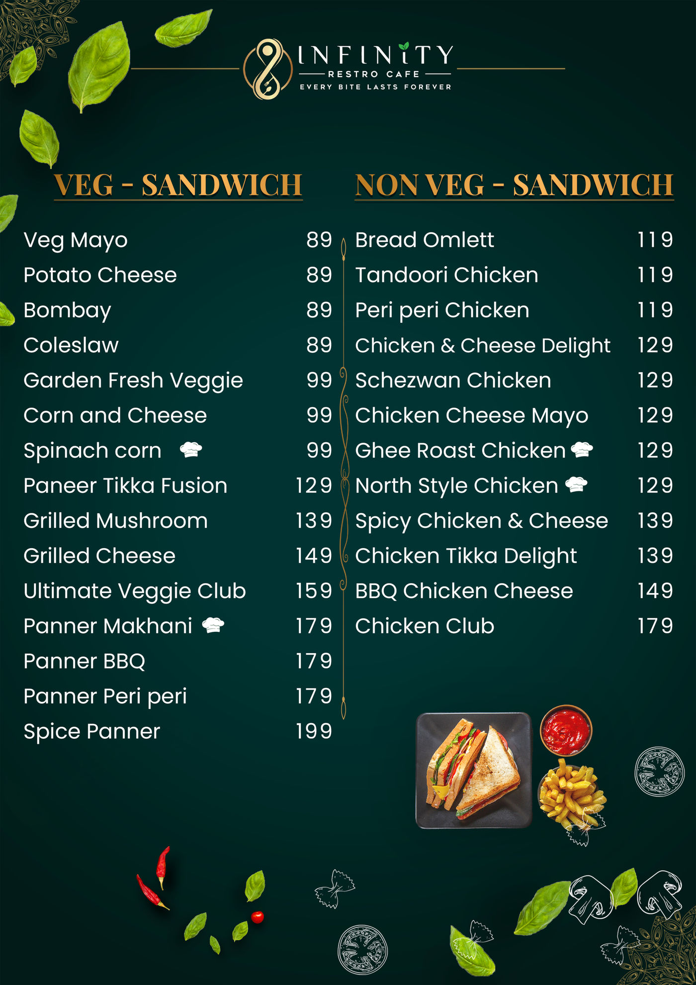 Menus design by Harish Kumar
