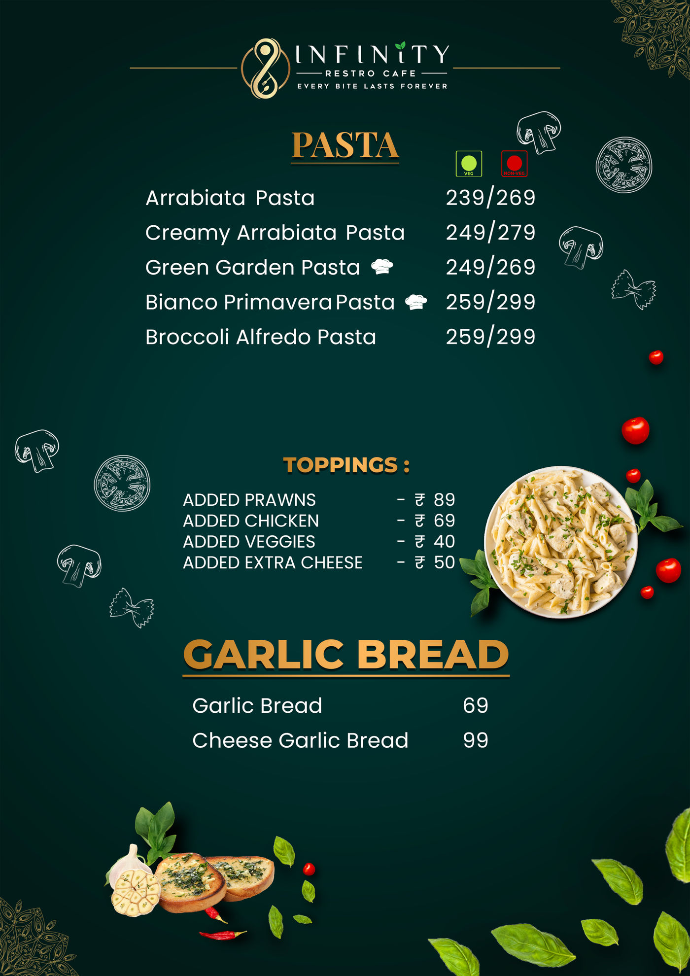 Menus design by Harish Kumar