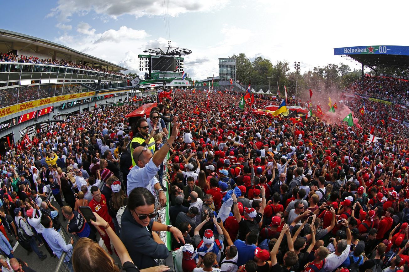podium celebration GP Monza