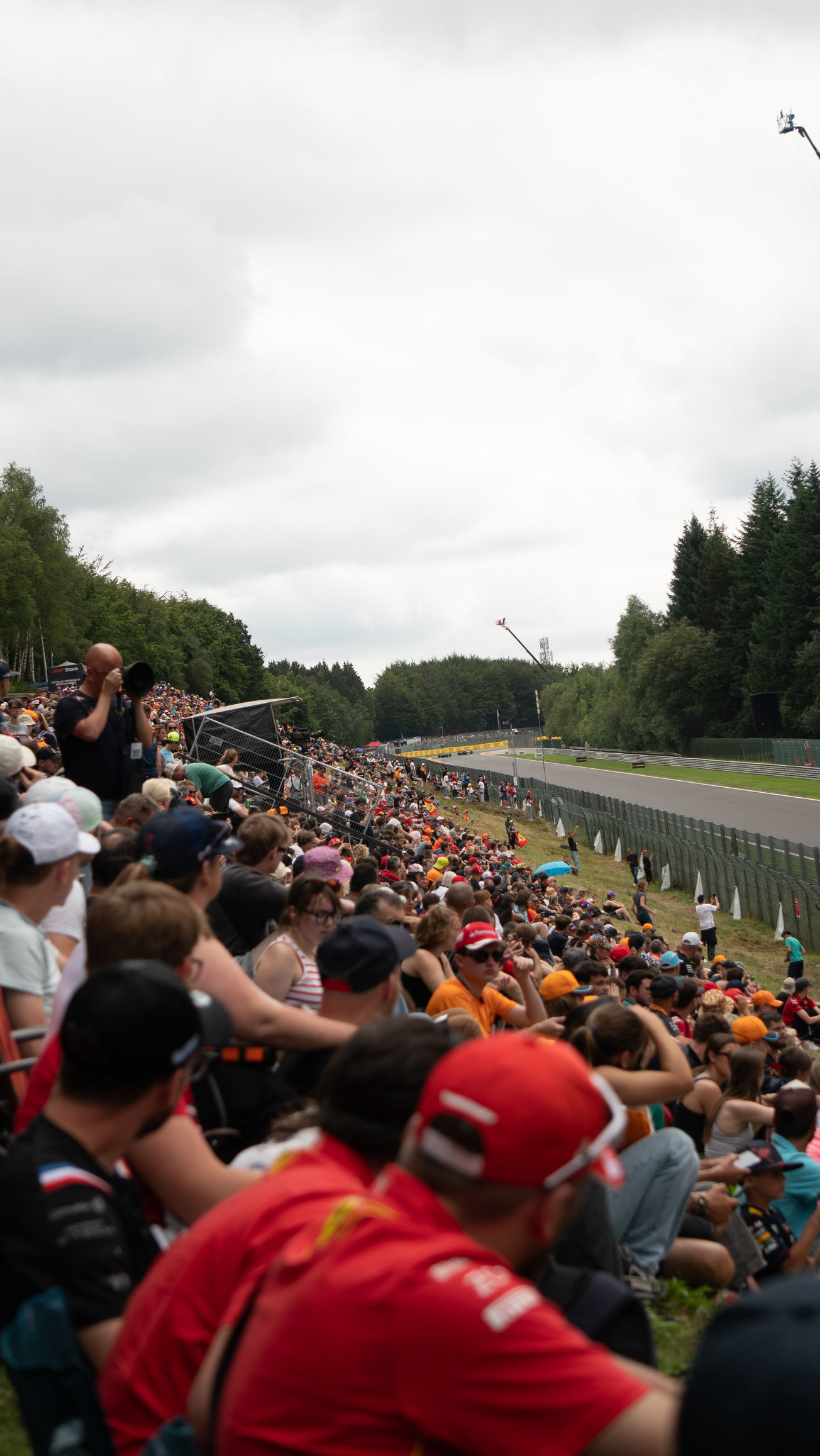 Fans during the Belgian GP watching the race from the Bronze General Admission zone