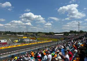 Various grandstands during the Hungarian GP, seen from the Grid Grandstand