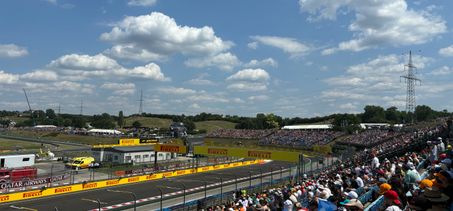 Various grandstands during the Hungarian GP, seen from the Grid Grandstand