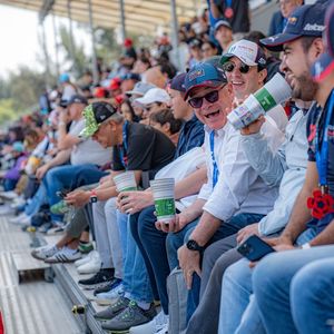 Red Bull fans on a Grandstand of Autódromo Hermanos Rodríguez