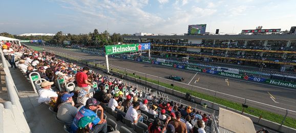 View from the Main Grandstand of the Mexican GP