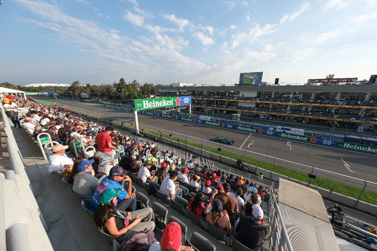 View from the Main Grandstand of the Mexican GP