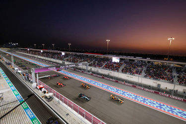 The start of the Qatar GP, photographed from above