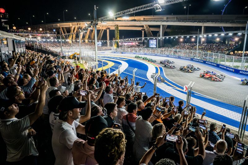 Guests of The Green Room enjoying the race from the dedicated grandstand