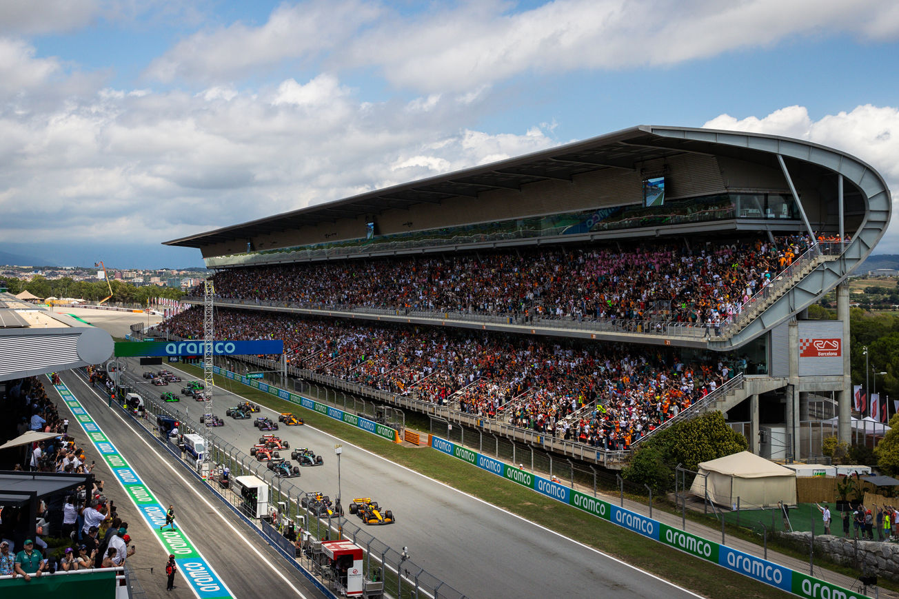 The Main Grandstand during the Spanish GP