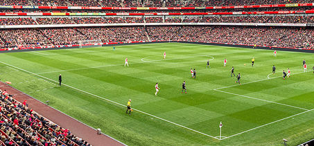 Corner view of Emirates Stadium, home of Arsenal Football Club