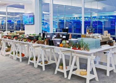 Food at Chelsea stadium