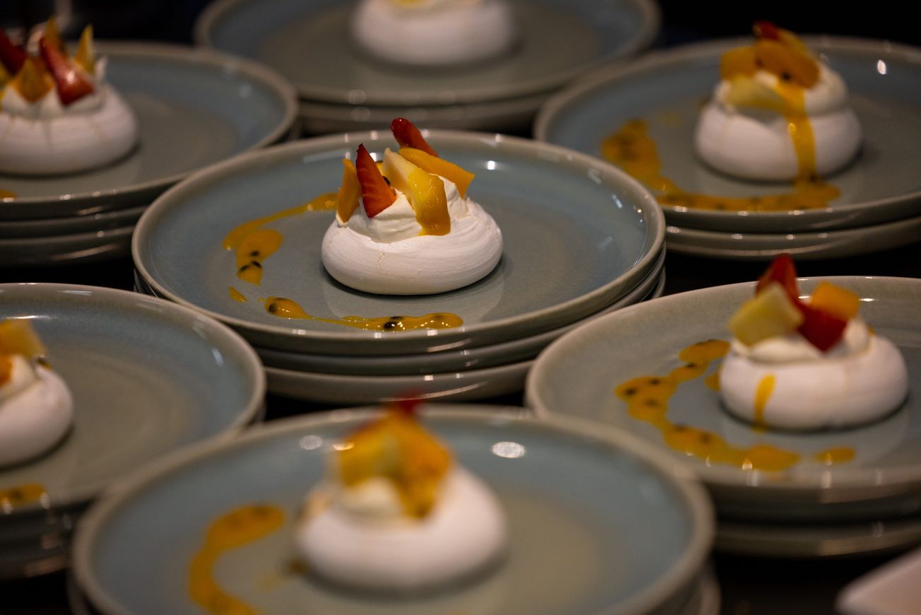 High class food in the Paddock Club of Baku City Circuit