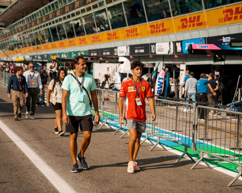 F1 Experiences guests during a Pit Lane Walk on Monza Circuit