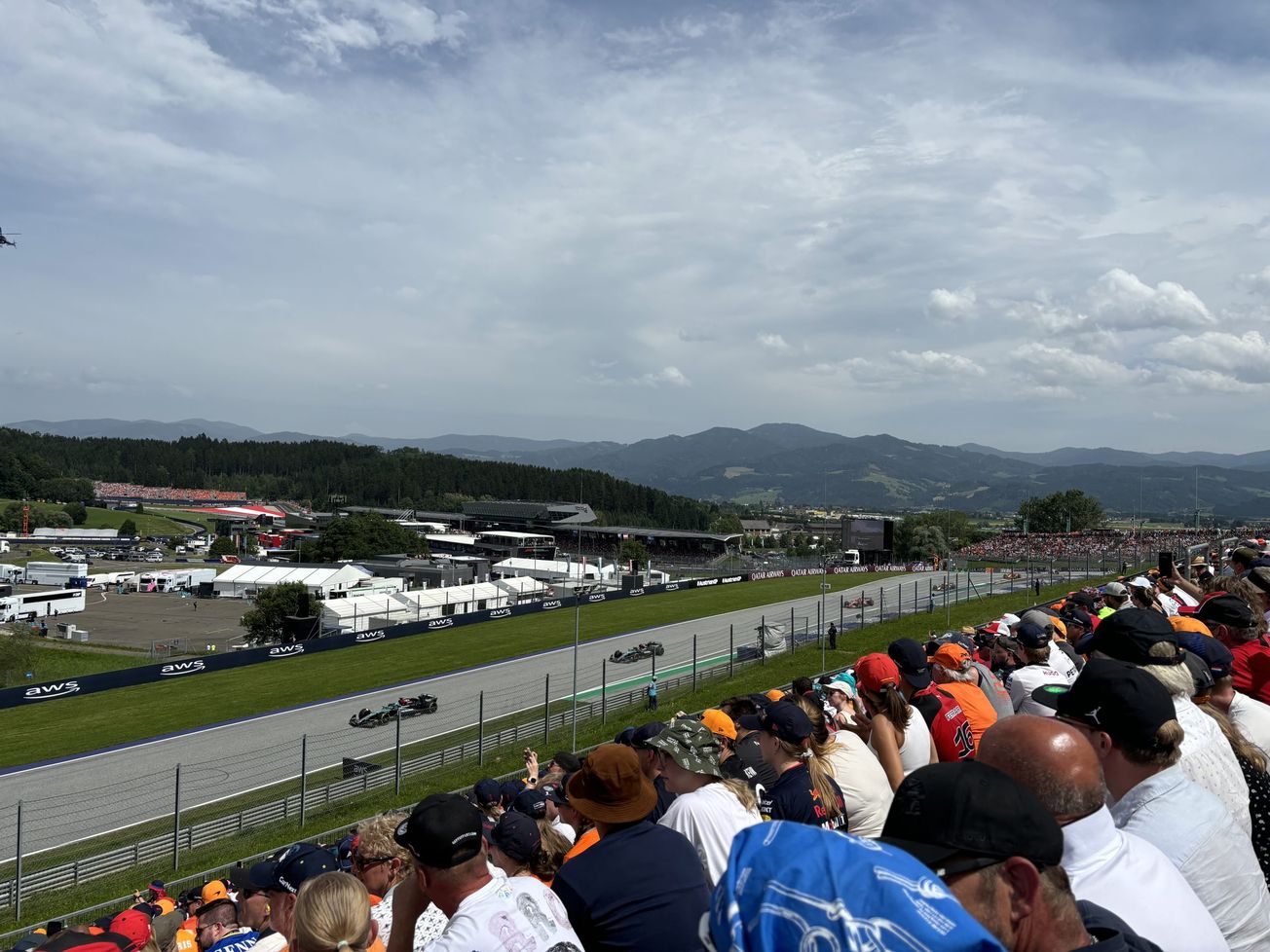 F1 fans on the Red Bull C, D & E grandstand at the Austrian GP