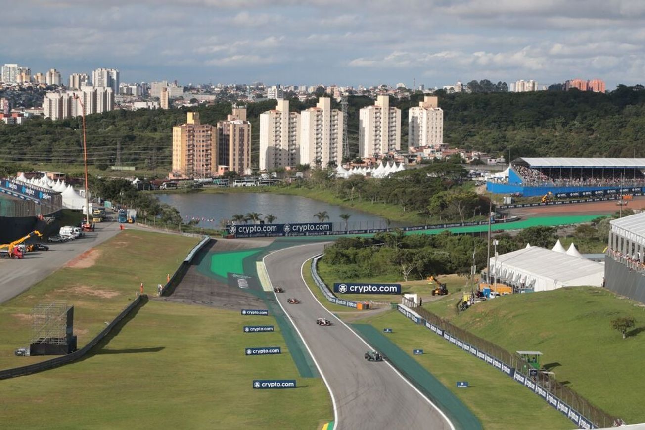 A view of the Interlagos circuit at the Brazilian GP