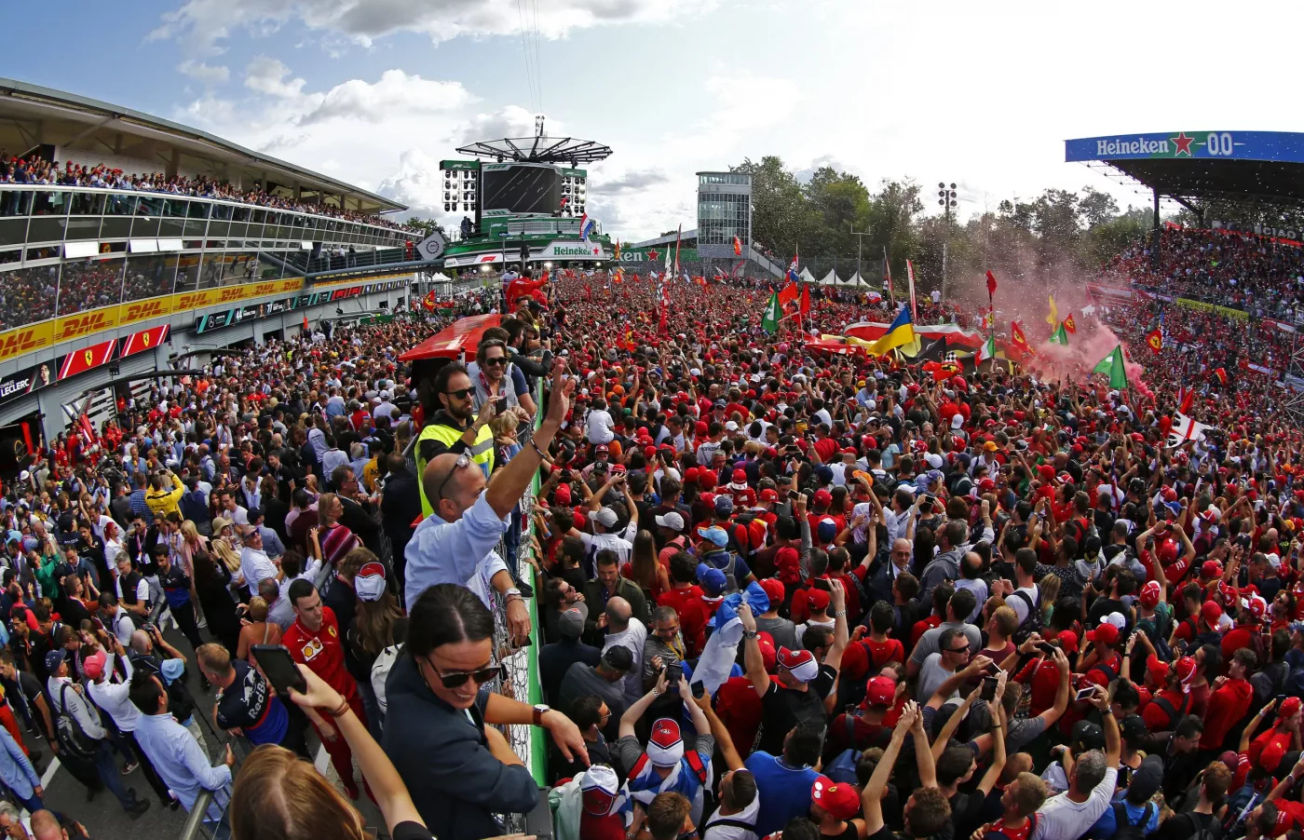 Ferrari fans during italian grand prix