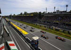 A view of the starting grid at the Monza GP