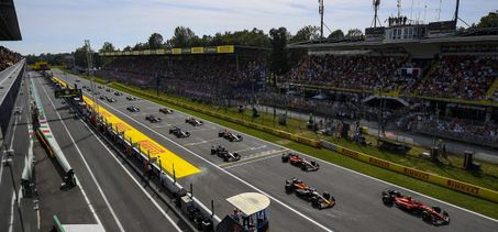 A view of the starting grid at the Monza GP