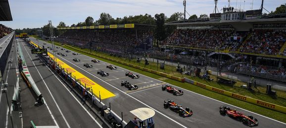 A view of the starting grid at the Monza GP