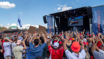 The fan zone on the Monza circuit with live DJ performance