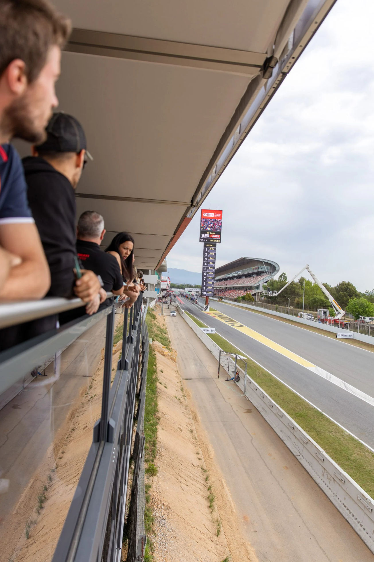 From the terrace of Panorama Village you can see the Main Straight of Circuit de Barcelona-Catalunya