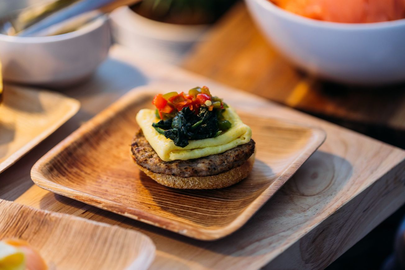 Food served in the F1 Lounge, part of the Trackside package of F1 Experiences