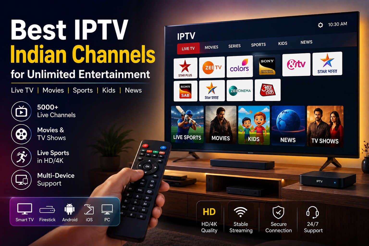 Best IPTV Indian Channels for Unlimited Entertainment