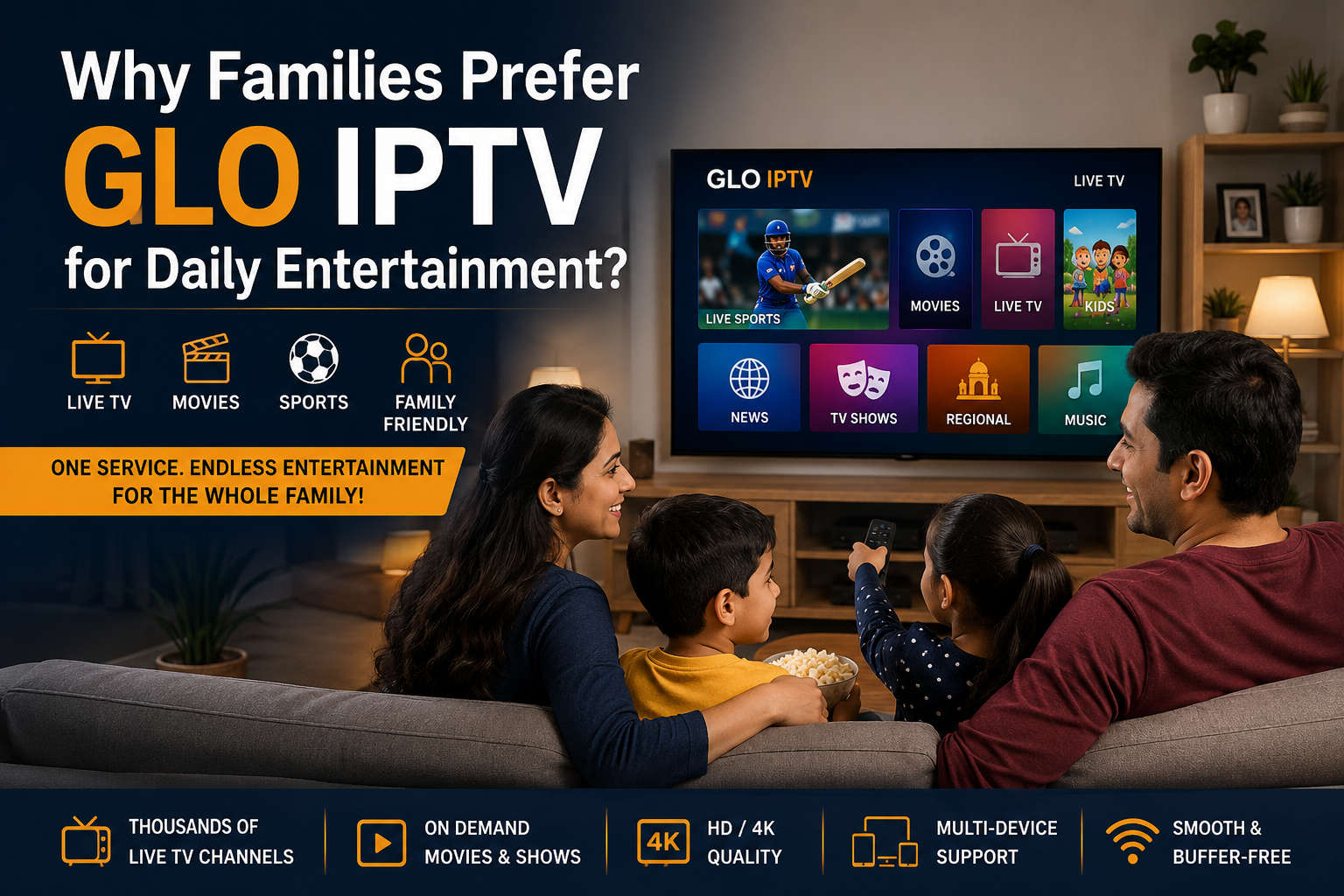 Why Families Prefer GLO IPTV for Daily Entertainment