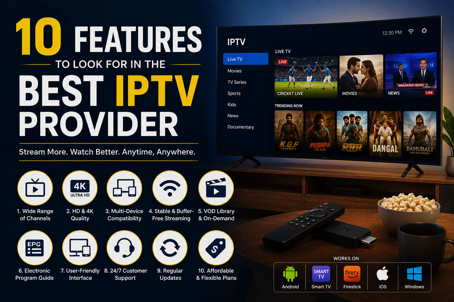 10 Features to Look for in the Best IPTV Provider