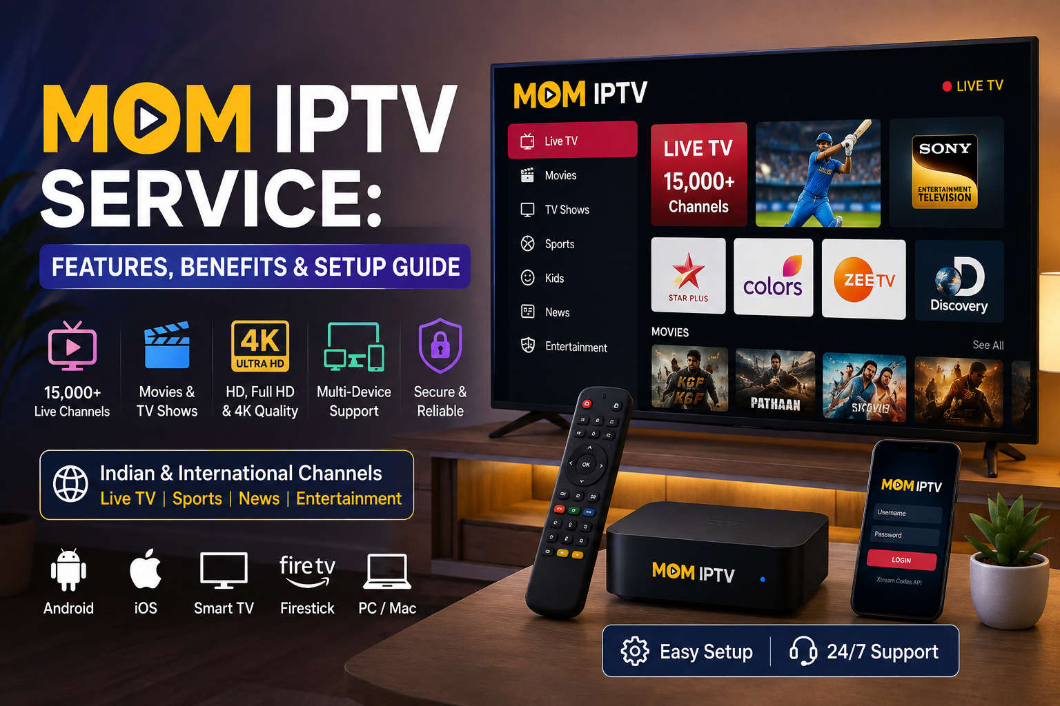 MOM IPTV Service: Features, Benefits & Setup Guide