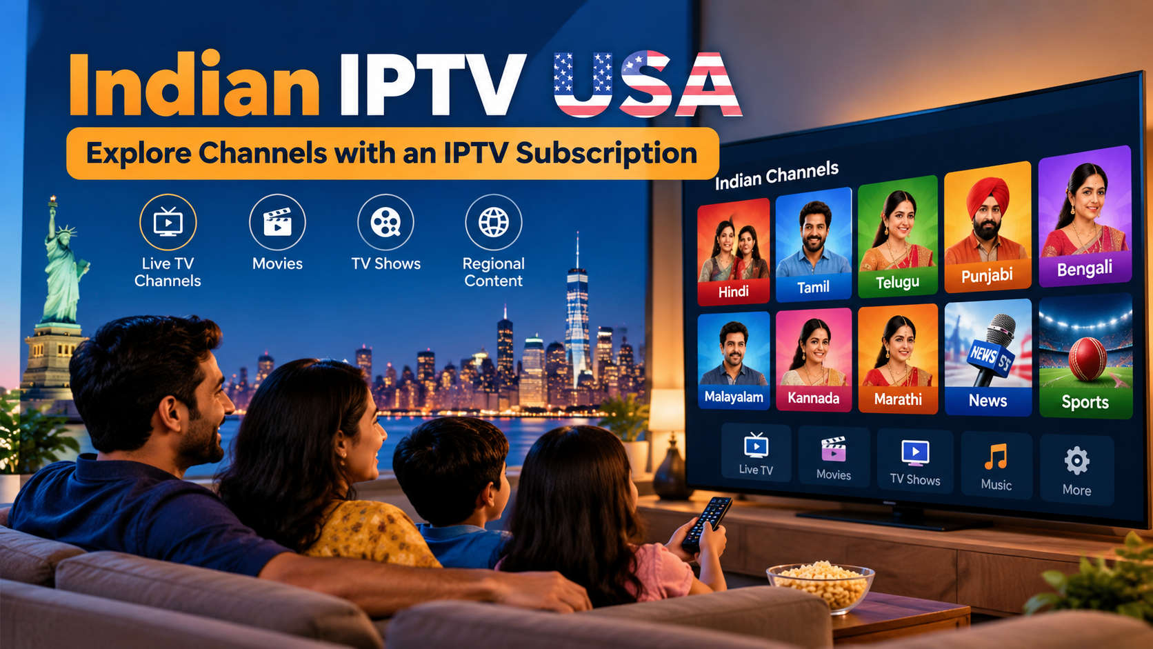 Indian IPTV USA: Explore Channels with an IPTV Subscription