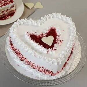 Red Velvet Heart Cake