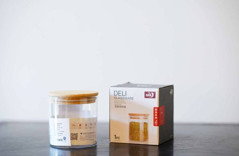 Borosil Jar + Wood Lid Deli 685 ML
