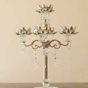 Candle Stand Stick + Lotus IY17227-SB